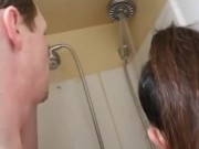 Sexy shower scene with BWC and tiny Asian pussy 15/16