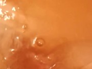 SEXY GIRL WITH HAIRY BUSH MAKES BUBBLY FART IN BATH TUB