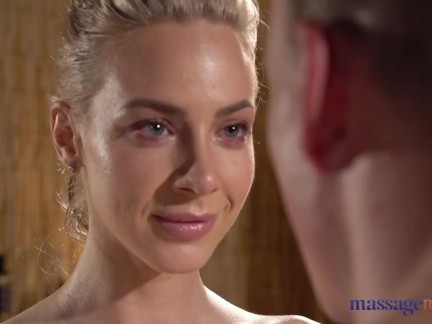 Massage Rooms Sensual slick sex with busty horny blonde Nathaly Cherie