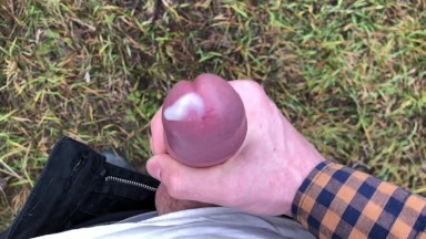 Horny BOY with HUGE DICK(23cm) Jerking OFF OUTDOOR IN THE COLD WEATHER