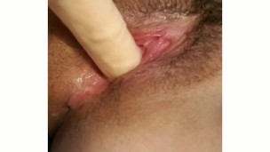 CUM DRIPPING PUSSY DILDO PLAY