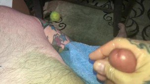 My fat cock out of pump dripping pre cummm