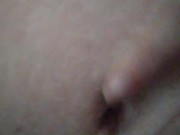 Sexy pregnant belly button