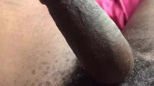 Dani spits on his cock and beats it till he nuts all over