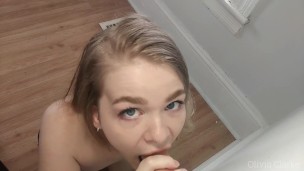 BABE GIRLFRIEND SUCKS YOUR COCK AND DENIES YOUR ORGASM