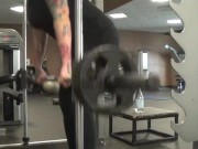 Chubby Tattooed Girl Deadlifts At The Gym [2015]