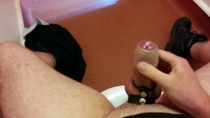 Jerking Off My Thick Uncut Cock In Public Toilet - SlugsOfCumGuy