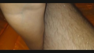 Late night slip/slide & BJ w/ cheating neighbors wife after husband in bed