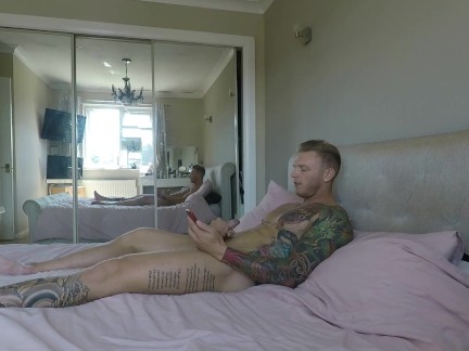 Jess Catches Mike Wanking, Rides Cock Till She Squirts & Gets Creampied