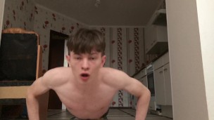Evening Workout with Beautiful TEEN BOY/ Dominant / Naked Gymnastics / BOSS