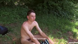  CZECH HUNTER 440 - Twink Sunbathing Gets A Hard Raw Cock Up His Ass