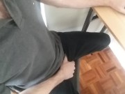 Daddy gets turned on by your dirty msgs + pics, moaning, creampies his toy