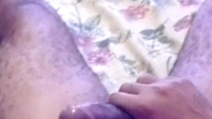 Erotic close up cumshot in panty while wearing