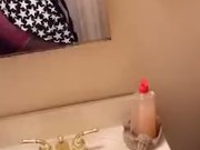 Playing in the bathroom