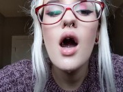super sexy up close mouth tongue & spit play 15/16