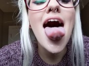 super sexy up close mouth tongue & spit play 16/16