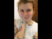 TATTOOED CUTIE SMILES AT YOU THEN FARTS ON YOUR FACE