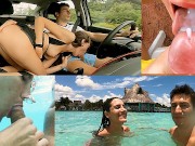 Roadtrip Sucking, Flashing and Public Blowjob - Amateur Couple MySweetApple
