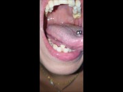 I'm going to eat you! Tongue fetish, vore, spit and drooling demo