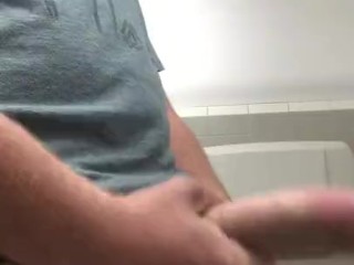 Public bathroom tease