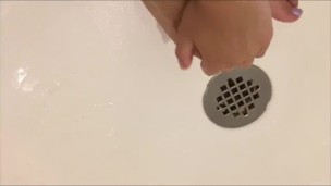 Teen Washes and Lotions Her Feet After A Long Day