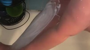Shower with shaving