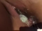THAI CREAMPIE IN MY TIGHT PUSSY. Big load of semen inside me.