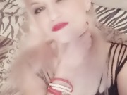 Watch me choke myself and cream my panties.  Dirty fucking milf slut