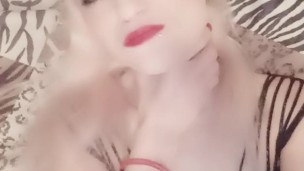 Watch me choke myself and cream my panties. Dirty fucking milf slut