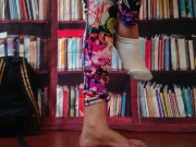 Alicia Cox; Shows Feet And Spread Pussy