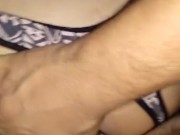 Quick fuck with clothes in her house.