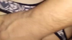 Quick fuck with clothes in her house.