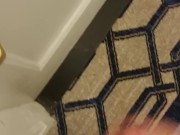 Jerking listening to couple fuck nice downtown hotel hallway 6/16