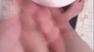 Transgirl Naked Pissing Multiple Streams and Playing with My Non-Op Clit