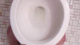 Freshly Cummed Transgirl Pissing Naked Flaccid