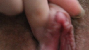 Hairy wet pussy Extreme close up