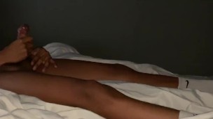 barelylegal 18 Latino twink jacks off cock and cums
