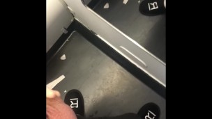 College Boy with Huge Dick Cums on Plane