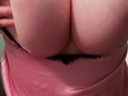 Playing with my huge tits