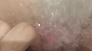 Tiff visits Mr Water Jet for a quick orgasm and moans in pleasure