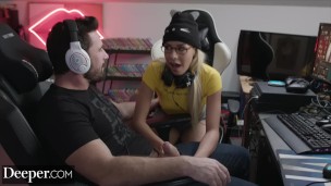 Deeper. Gamer Girl Carmen Caliente Plays A Different Game