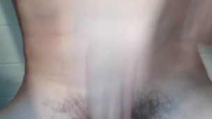 Jerking off before taking a shower