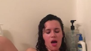 Cumming all soapy in the tub