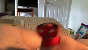 My Cock Cos-Play Of Spider-Man, Spinning Webs
