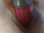 Tight teen masterbates with perfume bottle