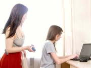 Beauty-Angels.com - Jemma & Ole Nina - Brunettes, dildo and a laptop 1/16