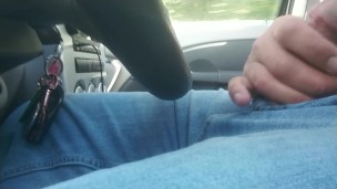 Driving with my dick out.