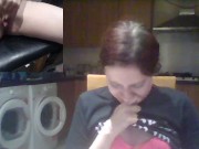 Two Camera Kitchen Orgasm Fun - Screenshot 7 of 16 - Petite