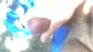 stroking outdoors extended
