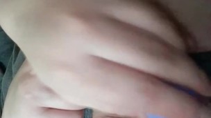 Fucking my pussy while holding the camera with feet